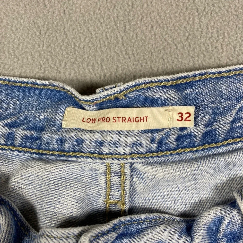 Levi's Jeans Mens 32 Light Blue Straight Low Pro Straight Light Wash